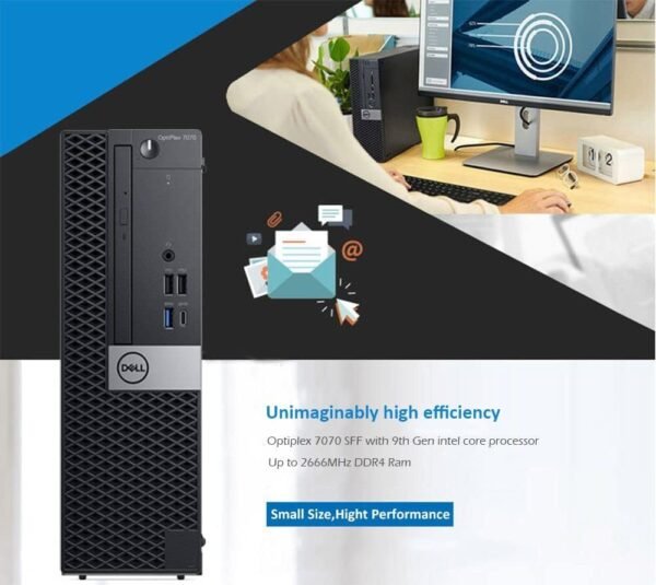 Dell OptiPlex 7070 SFF Desktop Computer PC, Intel 8 Core i7-9700 3.0GHz up to 4.70GHz,32GB DDR4 Ram New 1TB NVMe M.2 SSD,AX210 Built-in WiFi 6E,Windows 11 Pro, Wireless Keyboard & Mouse (Renewed) - Image 6