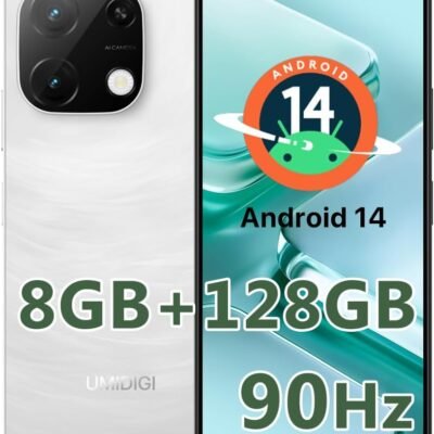 UMIDIGI G9T Cell Phone, Android 14 Smartphone Unlocked, 6.75″ HD+ 90Hz Display, 5000mAh Battery, 18W Fast Charging, 8(4+4)+128GB/1TB TF, 13MP Camera, AI Face & Fingerprint Unlock, 4G Dual SIM, GPS