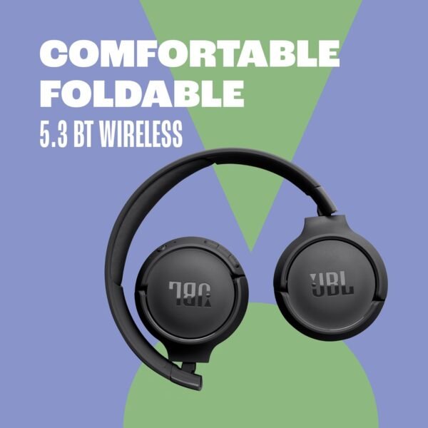 JBL Tune 520BT - Wireless On-Ear Headphones, Up to 57H Battery Life and Speed Charge, Lightweight, Comfortable and Foldable Design, Hands-Free Calls with Voice Aware (Purple) - Image 7