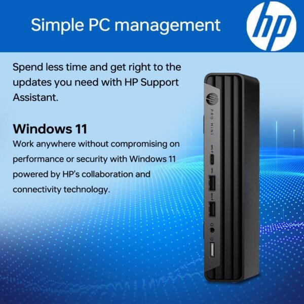 HP ProDesk 400 G9 Mini Business Desktop, 13th Gen Intel 14-Core i5-13500T (Beat i7-12700), 32GB RAM, 1TB PCIe SSD, Wi-Fi 6, HDMI, DP, Support 3-Monitor 4K, Wired Keyboard and Mouse, Windows 11 Pro - Image 3