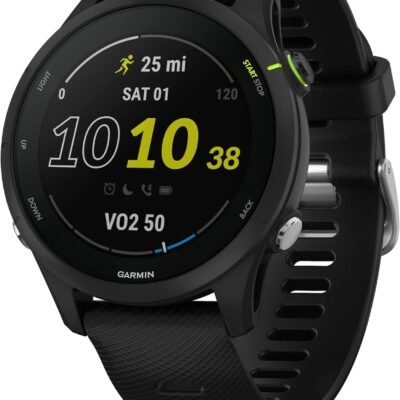 Garmin Forerunner® 255 Music, GPS Running Smartwatch with Music, Advanced Insights, Long-Lasting Battery, Black – 010-02641-20