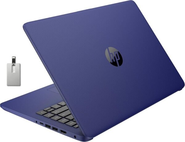 HP Premium Stream 14" HD BrightView Laptop, Intel Celeron N4120, 16GB RAM, 64GB eMMC Storage, HD Webcam, 1UHD Graphics, Year Office 365, Bluetooth, WiFi, HDMI, Win 11s, Blue, 32GB Hotface USB Card